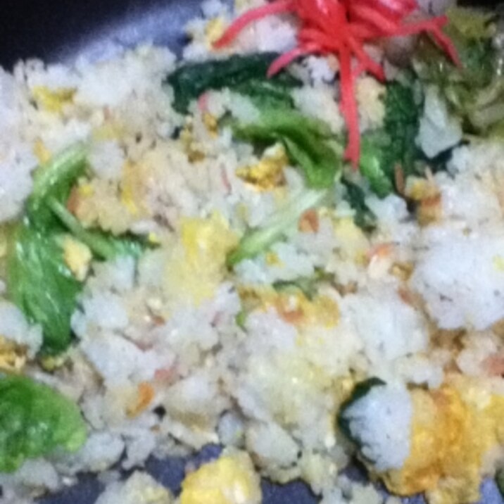 サラダ菜の桜海老の炒飯